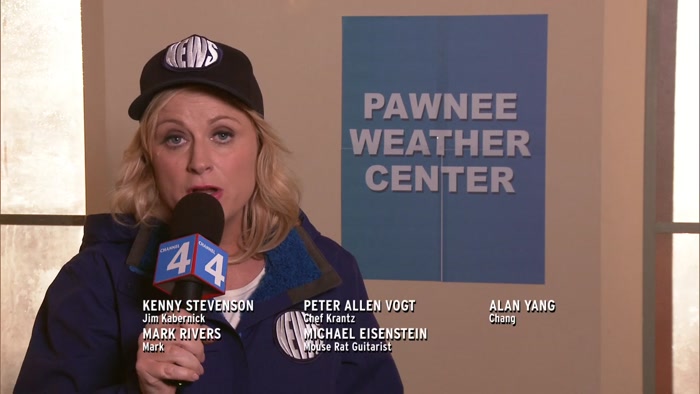 THANKS, JESSICA. I'M HERE AT THE PAWNEE WEATHER CENTER 