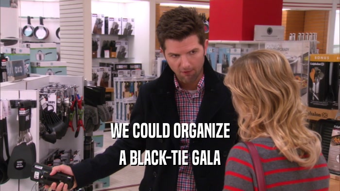 WE COULD ORGANIZE A BLACK-TIE GALA 