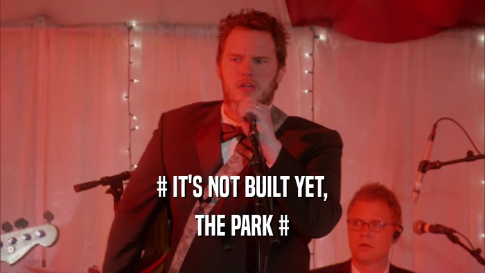 # IT'S NOT BUILT YET, THE PARK # 