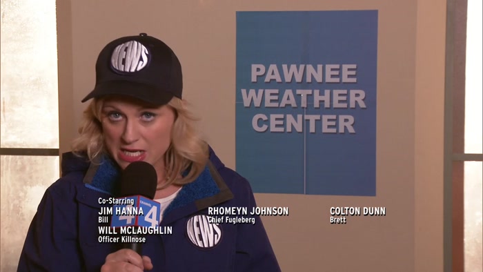THANKS, JESSICA. I'M HERE AT THE PAWNEE WEATHER CENTER 