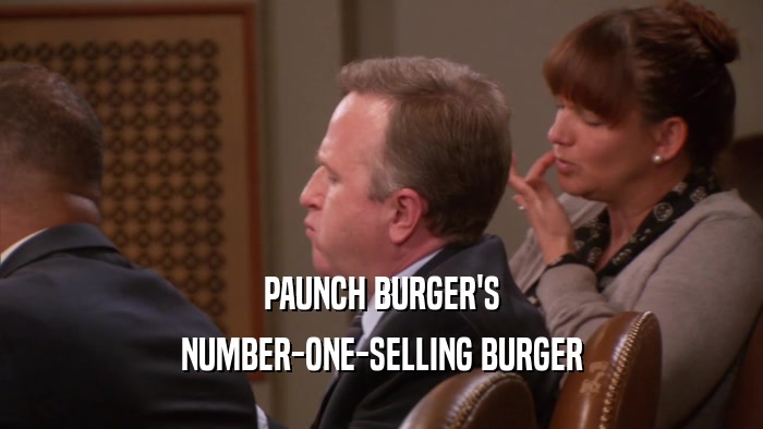PAUNCH BURGER'S NUMBER-ONE-SELLING BURGER 