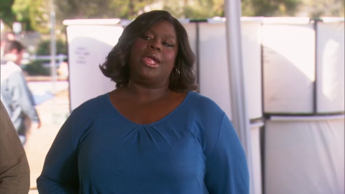 OH, GOD. LESLIE WAS GONNA GO ON PAWNEE TODAY 