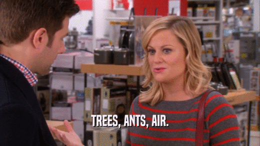 TREES, ANTS, AIR.  