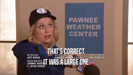 THAT'S CORRECT. IT WAS A LARGE ONE. 