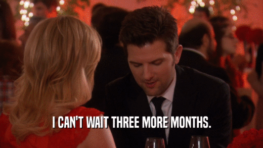 I CAN'T WAIT THREE MORE MONTHS.  