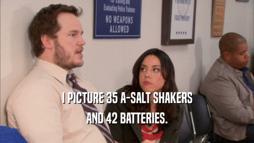I PICTURE 35 A-SALT SHAKERS AND 42 BATTERIES. 