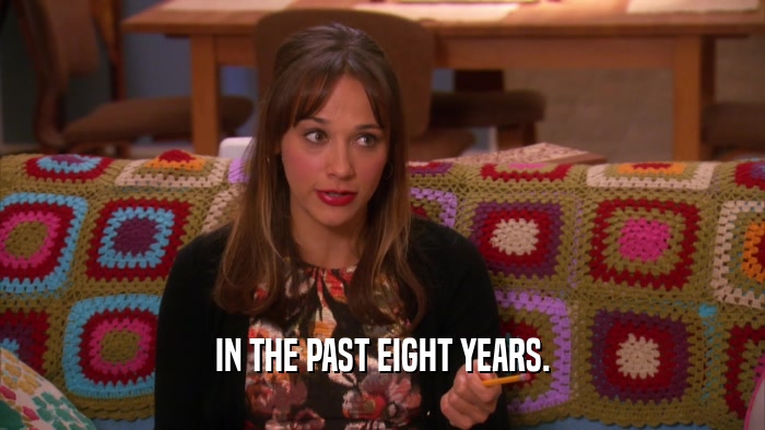 IN THE PAST EIGHT YEARS.  