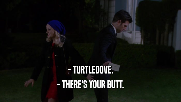 - TURTLEDOVE. - THERE'S YOUR BUTT. 