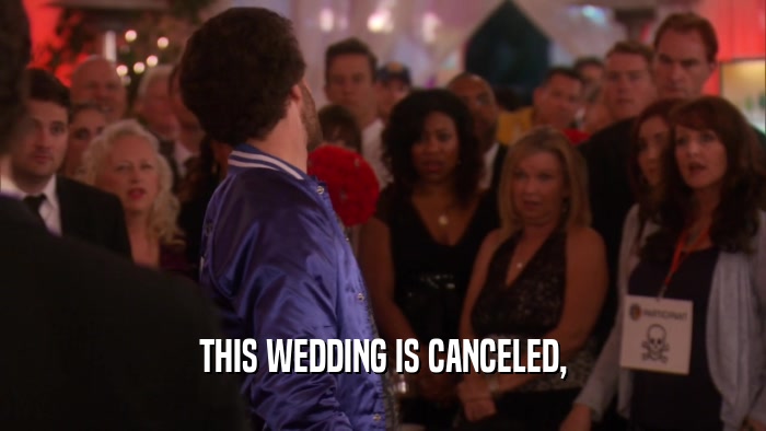 THIS WEDDING IS CANCELED,  