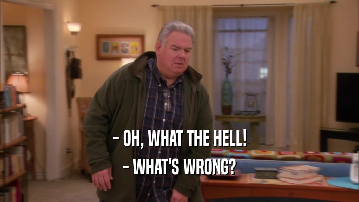 - OH, WHAT THE HELL! - WHAT'S WRONG? 