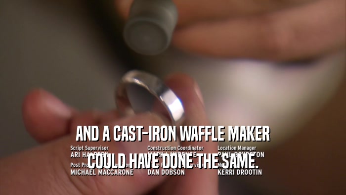 AND A CAST-IRON WAFFLE MAKER COULD HAVE DONE THE SAME. 