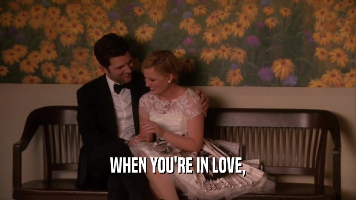 WHEN YOU'RE IN LOVE,  