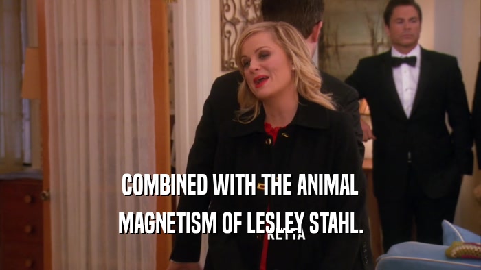 COMBINED WITH THE ANIMAL MAGNETISM OF LESLEY STAHL. 