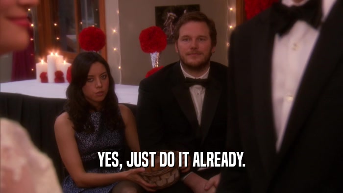 YES, JUST DO IT ALREADY.  