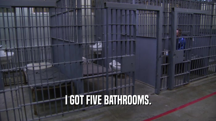 I GOT FIVE BATHROOMS.  