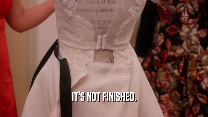IT'S NOT FINISHED.  