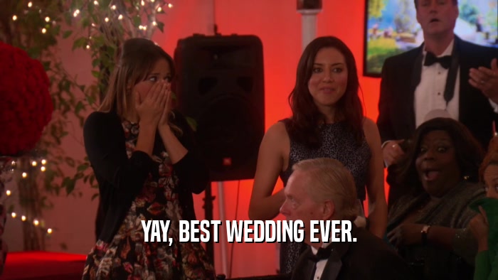 YAY, BEST WEDDING EVER.  