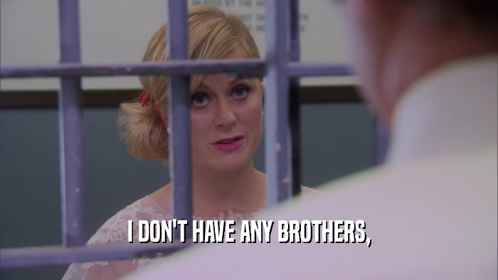 I DON'T HAVE ANY BROTHERS,  
