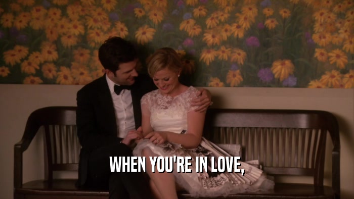 WHEN YOU'RE IN LOVE,  