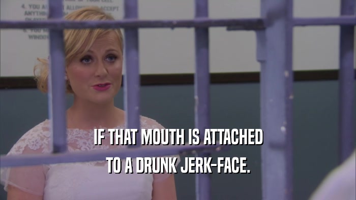 IF THAT MOUTH IS ATTACHED TO A DRUNK JERK-FACE. 
