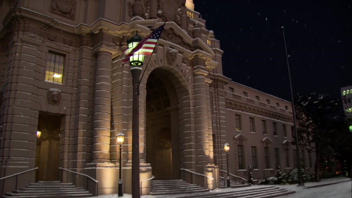 I LOVE THE FIRST FLOOR OF CITY HALL AT NIGHT. 