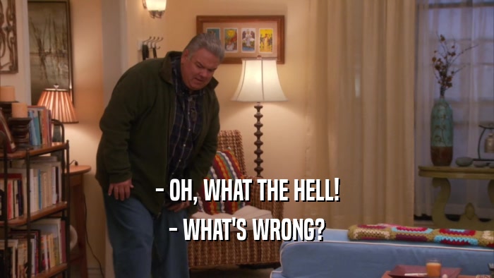 - OH, WHAT THE HELL! - WHAT'S WRONG? 