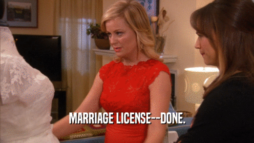 MARRIAGE LICENSE--DONE.  