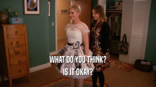 WHAT DO YOU THINK? IS IT OKAY? 