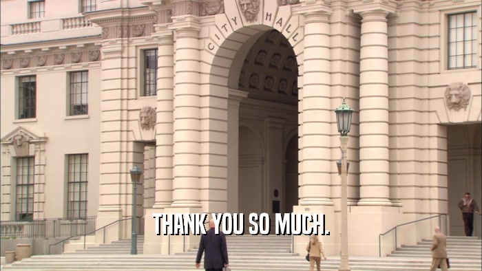 THANK YOU SO MUCH.  