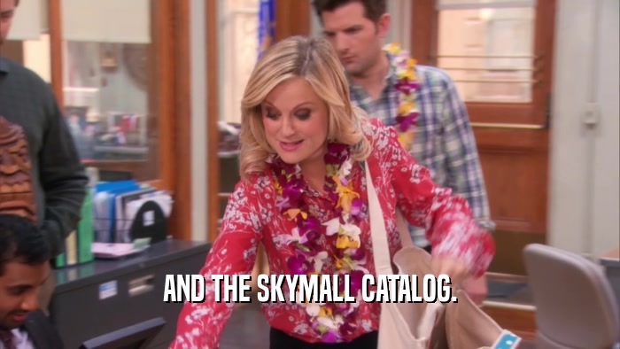 AND THE SKYMALL CATALOG.  