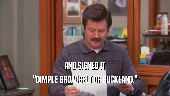 AND SIGNED IT 
