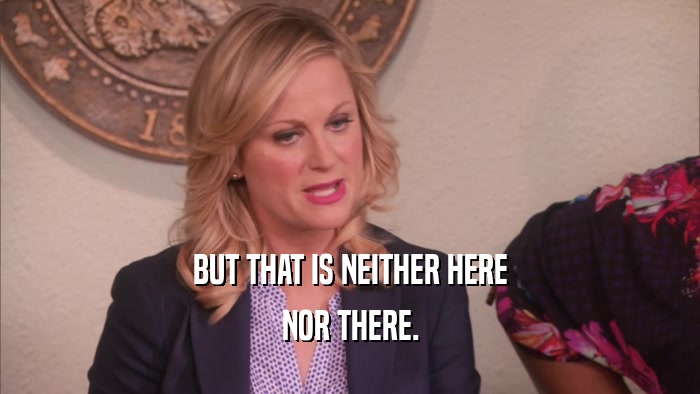 BUT THAT IS NEITHER HERE NOR THERE. 