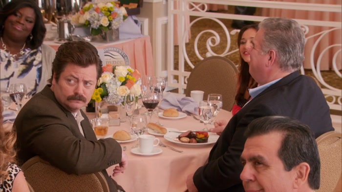 WE SHOULD BE MAKING FUN OF THE FOOD. 