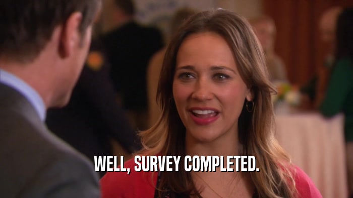WELL, SURVEY COMPLETED.  