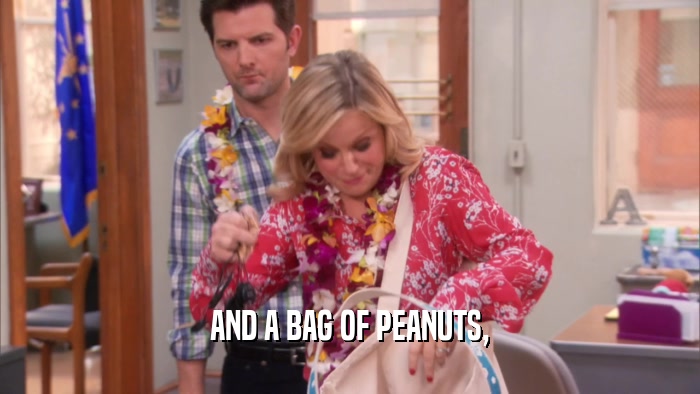 AND A BAG OF PEANUTS,  