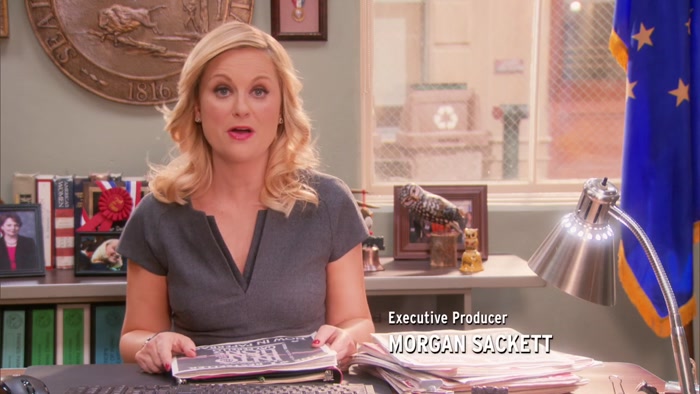 I AM PREPPING FOR THE PAWNEE CORRESPONDENTS' LUNCH. 