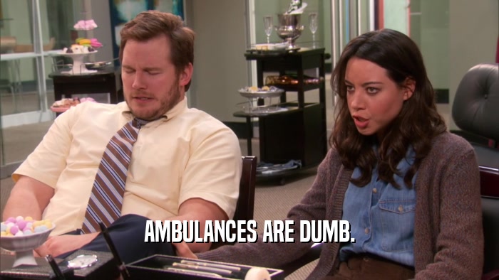 AMBULANCES ARE DUMB.  
