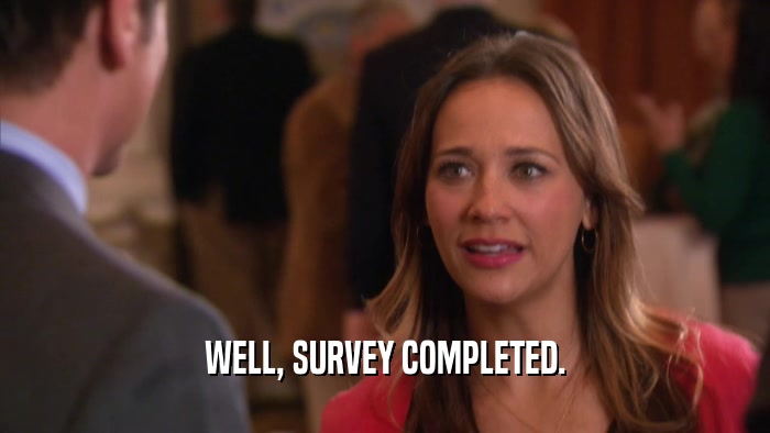 WELL, SURVEY COMPLETED.  