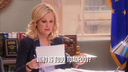 WHO IS TODO TOADFOOT?  