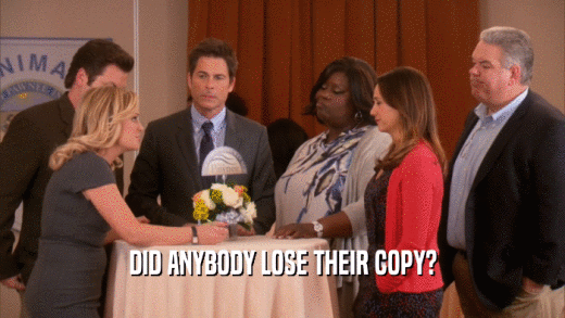 DID ANYBODY LOSE THEIR COPY?  