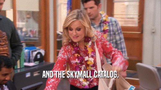 AND THE SKYMALL CATALOG.  