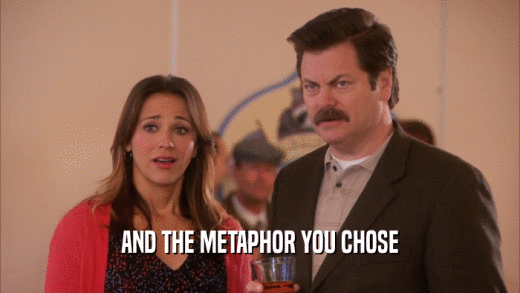 AND THE METAPHOR YOU CHOSE  