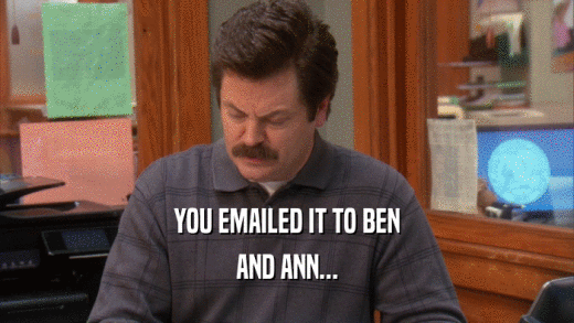 YOU EMAILED IT TO BEN AND ANN... 