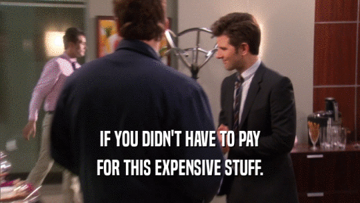 IF YOU DIDN'T HAVE TO PAY FOR THIS EXPENSIVE STUFF. 