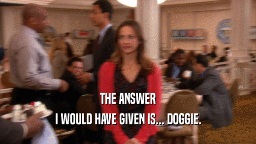 THE ANSWER I WOULD HAVE GIVEN IS... DOGGIE. 