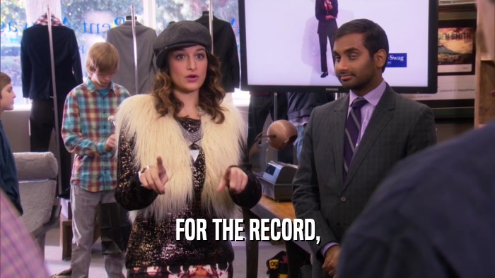 FOR THE RECORD,  