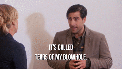 IT'S CALLED TEARS OF MY BLOWHOLE. 