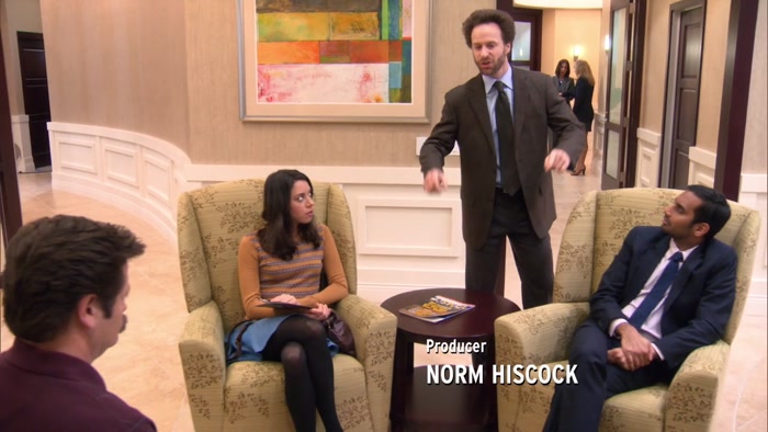 IT'S 'CAUSE I'M SICK OF THIS WHOLE PARKS AND REC GANG. 