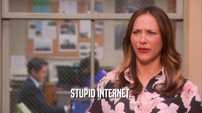 STUPID INTERNET.  