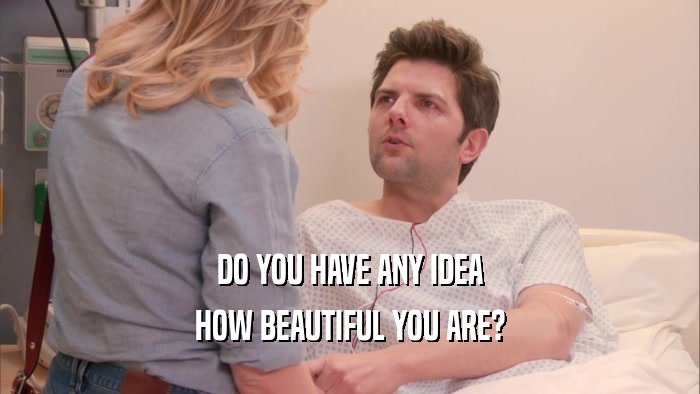 DO YOU HAVE ANY IDEA HOW BEAUTIFUL YOU ARE? 